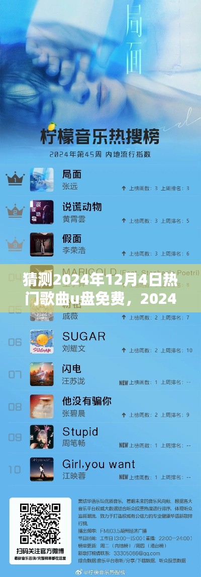 2024年热门歌曲U盘免费猜测,流行趋势提前揭秘