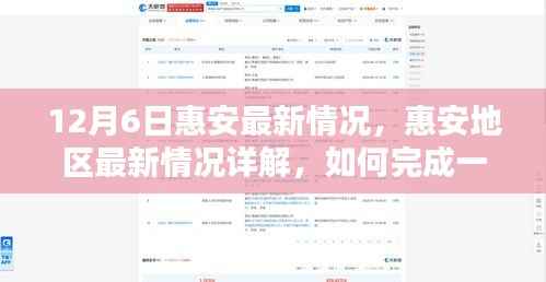 12月6日惠安最新情况,惠安地区最新情况详解,如何完成一项任务或学习技能的全面指南(初学者/进阶用户适用)