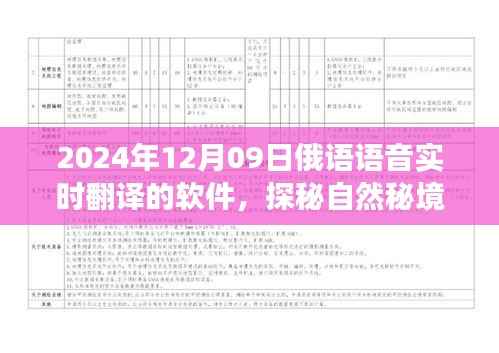 探秘自然秘境，2024年俄语语音实时翻译软件助你畅游