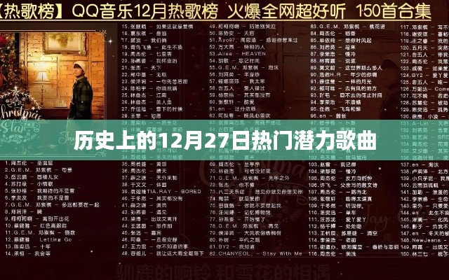 十二月二十七日,历史上的热门潜力歌曲盘点