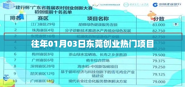 东莞创业热门项目揭秘,历年一月份最新趋势