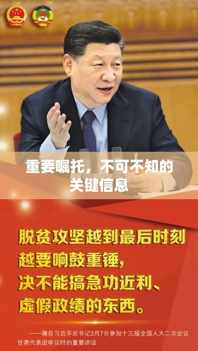 重要嘱托，不可不知的关键信息