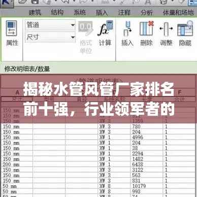揭秘水管风管厂家排名前十强，行业领军者的权威解析与深度洞察