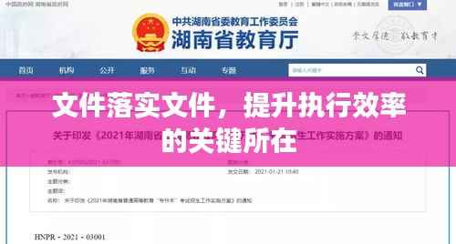 文件落实文件,提升执行效率的关键所在